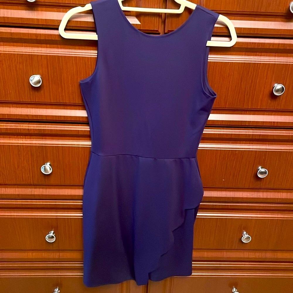 NWT AQUA Navy scooped back dress